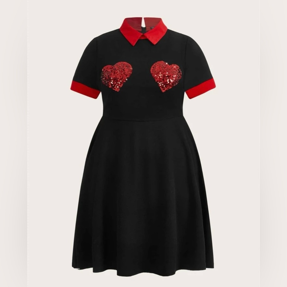 ✨NEW✨4xl Heart Pattern Dress